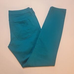 Arizona size 7 teal green jeans. Skinny leg
